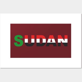 Flag Sudan Text Posters and Art